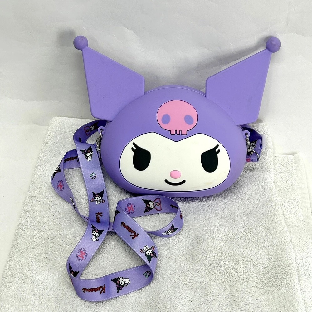 Sanrio Anime Kuromi Crossbody Soft Silicone Purse (SH1)